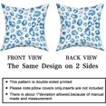 thumbnail image 4 of Light Blue Grey Leopard Print Pillow Covers 16X16 Inch Watercolor Grey Cheetah Decorative Pillow Cases Animal Square Throw Pillow Case Set of 2 Home Decor For Sofa Living Room Bedroom Bed Cushion, 4 of 5