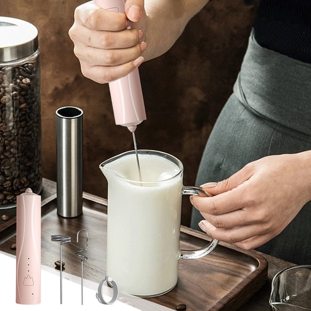 Milk Frother For Coffee , Coffee Frother Handheld Foam Maker , Whisk Drink Mini Foamer For Cappuccino, Frappe, Matcha, Hot Chocolate
