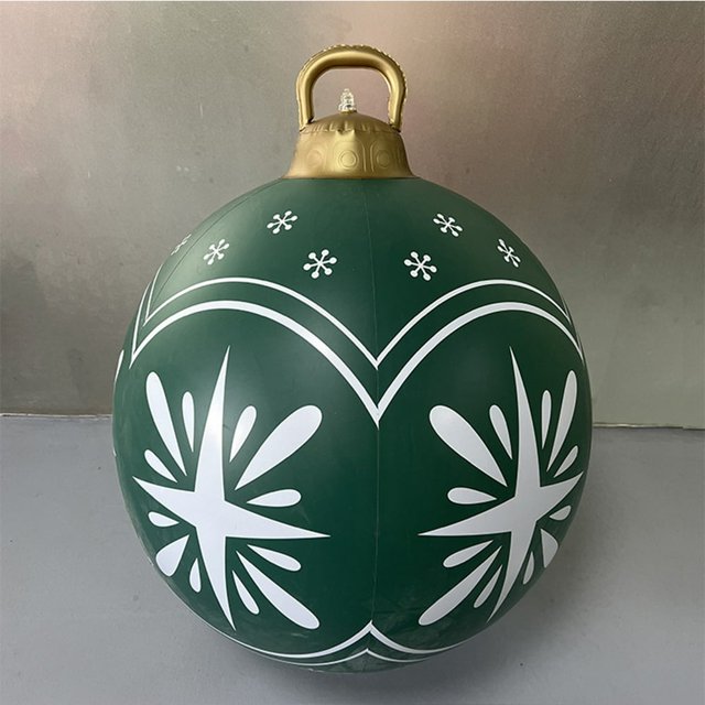 60cm Inflatable Christmas Ball with Light Glow Giant Atmosphere Ball Home Garden