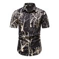 thumbnail image 1 of CEHVOM Chemise Hawaïenne à Manches Courtes pour Hommes, Imprimée, Décontractée, Boutonnée, en Solde, 1 of 6