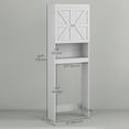 thumbnail image 3 of HOMCOM Armoire de Rangement au-Dessus de la Toilette avec Portes de Grange et Tablette Ouverte, 3 of 10