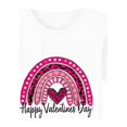 thumbnail image 4 of Meichang Hauts pour Femmes Chemise Tendance de la Saint-Valentin Hauts Mignons Imprimé Cœur Hauts de Vacances Manches Courtes Col Rond Décontracté Chandail Blouses, 4 of 5
