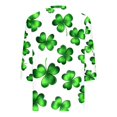 thumbnail image 5 of FAIWAD T-Shirts pour Femmes Grande Taille de la Saint-Patrick Trèfle Col en V Manches 3/4 Chemise Décontractée Ample Mignonne Hauts, 5 of 5