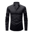 thumbnail image 2 of Dress Shirts for Men with Pocket Long Sleeve Big & Tall Tshirts Shirt Button-Down Collared Wrinkle-Free Solid Color Business Work Tops, 2 of 5