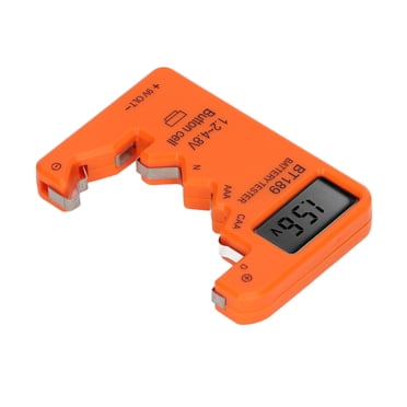 Testeur de Piles, Haute Précision Léger Fonctionnement Facile Testeur de Piles Durable pour C AA AAA D N 6F22 Noir,Orange