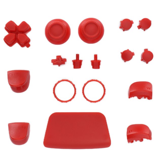 Coque de Réparation de Bouton, Ensemble de Boutons de Remplacement Portable Boutons Sensibles Transparent Multicolore Durable pour Manette PS5 Poignée Accessoires pour Manette PS5 Transparent