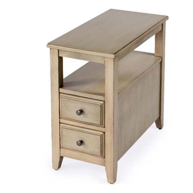 Butler Specialty Company Table d'Appoint en Bois Marcus avec Rangement, Beige/beige