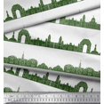 thumbnail image 1 of Soimoi Green Moss Georgette Fabric Indian Monuments Architectural Print Sewing Fabric Yard 42 Inch Wide, 1 of 3