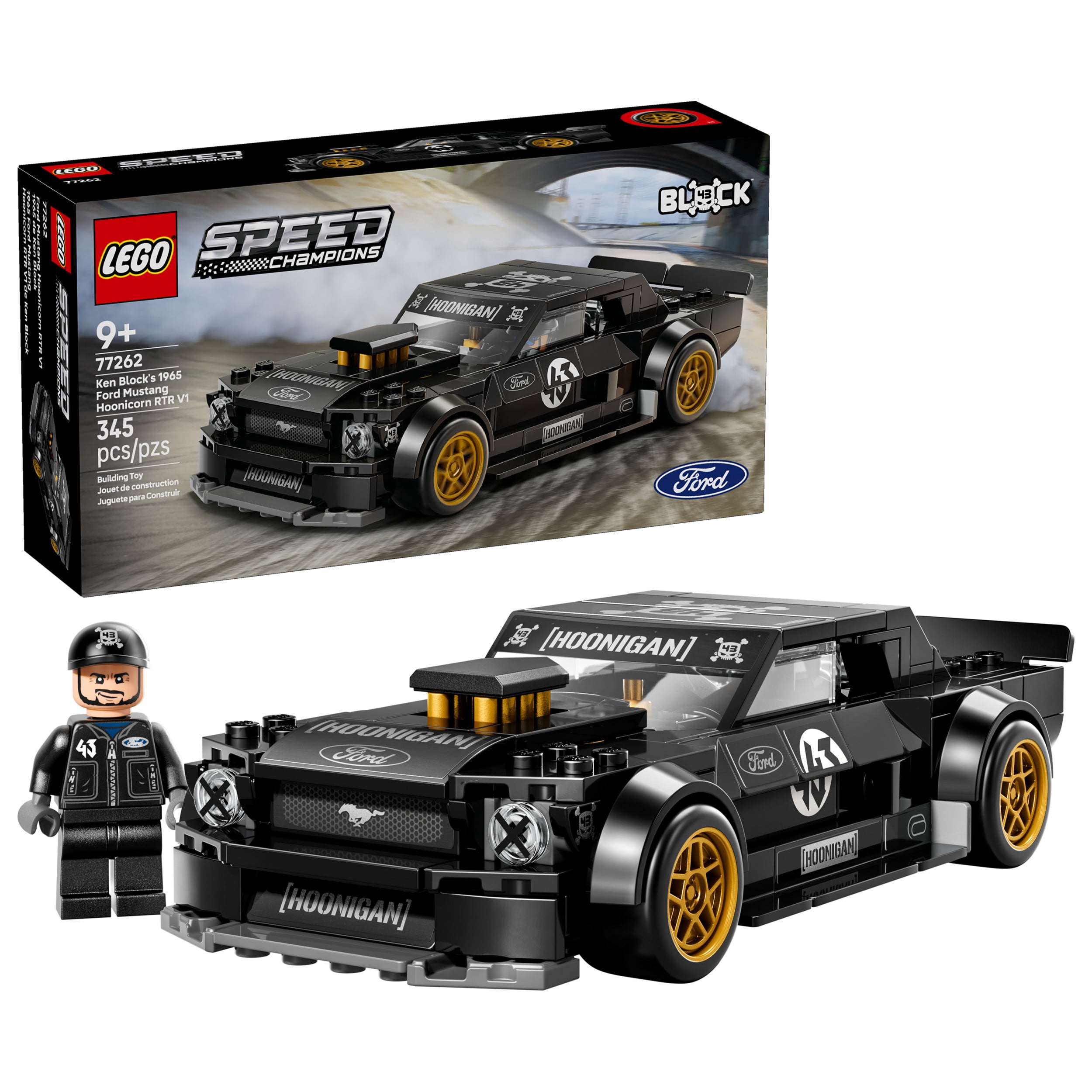 LEGO Speed Champions Ken Block's '65 Ford Mustang Hoonicorn V1 - Building Set for Boys & Girls, Ages 9+ - Mustang Toy Car for Play or Display - Gift for Birthdays - 77262