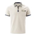 thumbnail image 5 of Shirts for Men, Mens Lapel Color Buttons Outdoors Short Sleeve Turndown Collar Blouse Shirt, 5 of 5