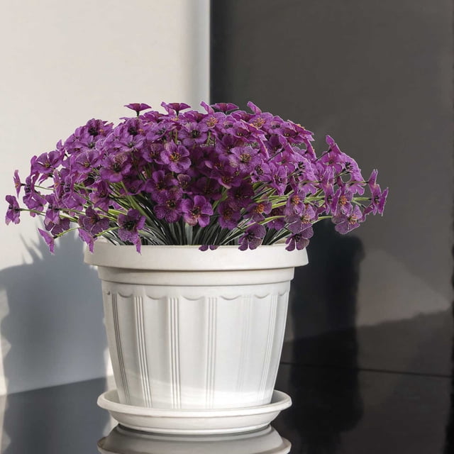 TIMIFIS Artificial Flowers for Outdoors Simulation Violet Artificial Flowers Outdoor Protection Artificial Flowers Garden Decoration Artificial Flowers Outdoor Faux Plants