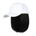 thumbnail image 2 of EGNMCR Wigs Human Hair Straight Short Bob Wig Baseball Wig Baseball Cap Hair Wig Hats With Hair Baseball Cap With Hair Extensions For Women Straight Short Bob Wig the bands, 2 of 3