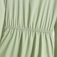 thumbnail image 4 of Gspmoly Robes pour Femmes, Robe Décontractée Mode pour Femmes à Col Rond à Manches Longues, Robe Longue à Taille, Robes de Mariage pour Femmes Offres du Jour, 4 of 6