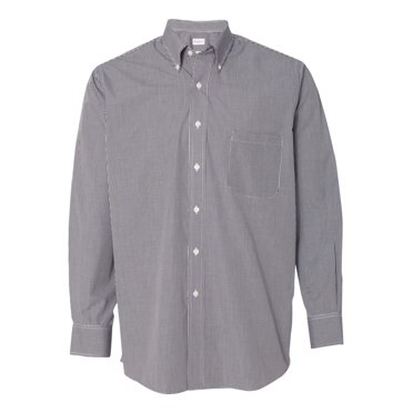 Van Heusen Chemise à Carreaux Vichy pour Hommes, 3TG, Noir