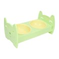 thumbnail image 3 of Dual Pet Food Bowl,  Large Capacity Dry Wet Separation Spill Proof Multipurpose Lightweight Double Dog Cat Bowl  For Pets For Home For Dogs Pink,Green,Orange, 3 of 8