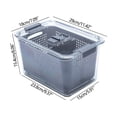 thumbnail image 2 of Kcavykas Clearance Sales Home Storage Organiser Fruit Vegetable Storage Containers for Fridge Draining Fresh Containers 3 in 1 Produce Storage Containers Large Organizer Bins with Lid & Colander, 2 of 2