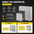 thumbnail image 4 of GloryStar 24x24x8" Steel Electrical Box, NEMA 4X Outdoor Waterproof and Dustproof Junction Box, Lockable with Mounting Plate, 4 of 5