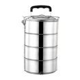 thumbnail image 2 of Adult Lunch Box Stackable Lunch Box with Handle, Microwave Stainless Steel Bento Lunch Container, Food Lunch Container for Outdoor Picnic 4 layer, 2 of 8