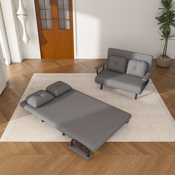 GOWE 46" Wide Folding Sofa Bed 5-in-1 Convertible Chair for Two - 5-Position Adj 【71.6" 5-in-1 Folding Sofa Bed for Two】Extra-wide design (71.6"W) comfortably seats two. Soft corduroy fabric with re