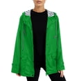 thumbnail image 2 of Kcodviy Womens Rain Jacket with Womens Winter Jackets Hood Lightweight Long Sleeve Woman Jackets Windbreaker Zip Up Drawstring Womens Windbreaker Jackets Raincoat with Pockets, 2 of 5