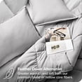 thumbnail image 3 of Bare Home Goose Down Alternative Comforter Set - 3 Piece Set - Oversized Queen, Light Gray, 3 of 7