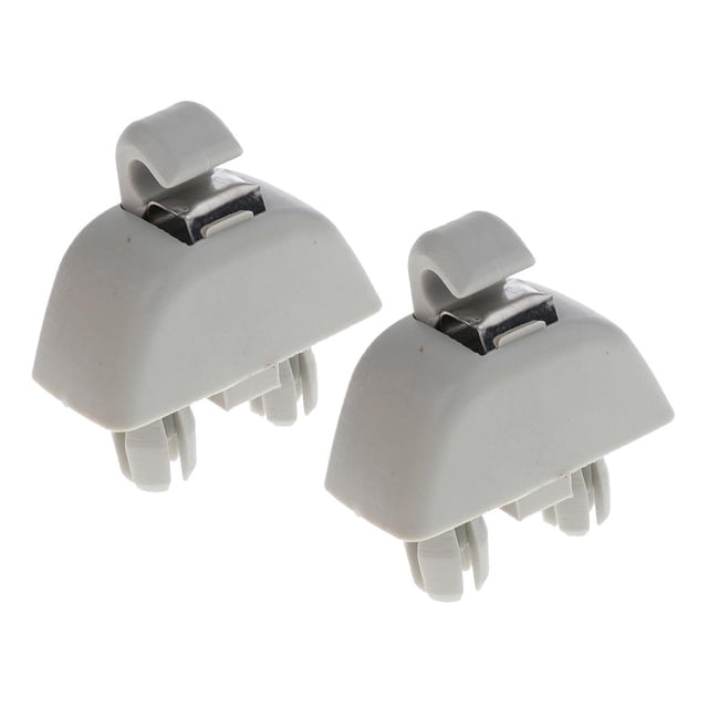 funtasica Brand New 2x Sun Visor Hook Clips for A6 C6 Gray