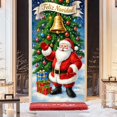 thumbnail image 4 of Uuiauoio Couverture de Porte de Noël avec Design de Père Noël, Rideau de Porte de Fête pour Décoration Intérieure et Extérieure, Décoration de Fête, Pièce Décorative pour la Maison et les Réunions de Famille, 4 of 7