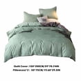 thumbnail image 3 of Bedding Set under $5! CQCYD Bedding Set 3 Piece Queen Size, Textured Pattern Duvet Cover Set with Pillowcases, Soft Microfiber Bed Sheet Set for Bedroom, Machine Washable Comforter Cover Set, 3 of 9