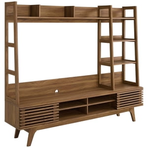 Render TV Stand Entertainment Center Walnut