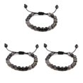 thumbnail image 1 of Decodeary Stackable Collection Bracelet For Men And Women Natural Gemstones Beads Minimalist Bracelet For Women Beads Bracelet Black dragon pattern 3Set, 1 of 6