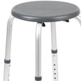 thumbnail image 4 of Pemberly Row Tabouret de Bain et de Douche Traditionnel en Plastique Gris, 4 of 5