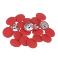 thumbnail image 1 of Unique Bargains 20pcs 40L Fabric Cloth Covered Button 25mm Round Metal Shank Sewing Buttons for Suits Dress Blouses, Red, 1 of 5