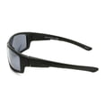 thumbnail image 2 of George Men's Polarized Matte Black Wrap Sunglasses, 2 of 3