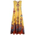 thumbnail image 3 of Robe Maxi d'Été Sans Manches à Rayures Imprimées à Col en V Vintage Décontractée pour Femme, 3 of 5