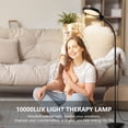 thumbnail image 3 of Shomterade Happy Lamp UV-Free 10000 Lux LED Floor Lamp with 5 Brightness Levels - Office/Home（Black）, 3 of 7