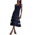 thumbnail image 2 of Lauren Ralph Lauren Tulle-panel Cocktail Dress (Navy), Navy, 2, 2 of 6