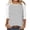 Grey, variant on FNFYFH Raglan Shirts for Women Dressy 3/4 Sleeve Baseball Tee Tunic Crewneck Color Block Shirt Summer Trendy 3/4 Length Sleeve Cute Tops Causal Loose Fit Breathable Top Prime Day Clearance