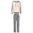 thumbnail image 1 of Kmbangi Female Suit Set Plaid Long Sleeve Hooded Pullover+ Long Pants, 1 of 10