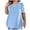 Light Blue, variant on Jacenvly Womens Tops Clearance Women's-neck Solid Color Oversized T-shirt Top Womens Tops Plus Size