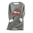 thumbnail image 1 of Birdeem T-Shirt à Manches Régulières pour Femmes, Mode de Noël, Imprimé, Hiver, Ample, Vacances, Décontracté, Manches, Col Rond, 1 of 1