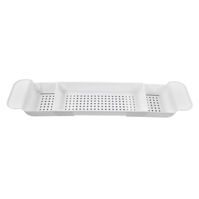 Bathtub Caddy Tray Bathtub Tray Bathtub Rack Bath Shelf Caddy Tray Expandable Bathtub Caddy Tray Multifunction Bathtub Organizer Rack Nonslip For Candle Towel Book Wine PhoneWhite