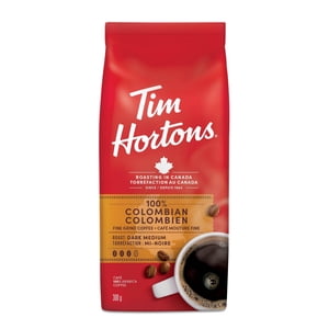 Tim Hortons 100% Colombian Dark Medium Roast Fine Grind Coffee