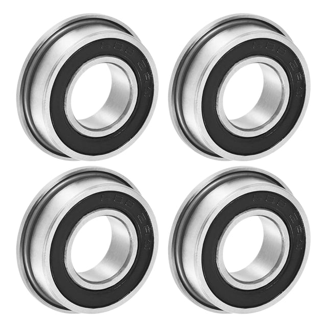 Unique Bargains F688-2RS Roulement à Billes à Bride 8x16x5mm à Double Étanchéité en Acier Chromé, 4 Paquets