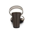 thumbnail image 2 of BLISSFUL STEP Women's Strappy Block Heel Slides Mules Sandals Coffee 8, 2 of 7