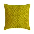 thumbnail image 1 of Decorative Green 16"x16" (40x40 cm) Throw Pillow Covers, Velvet Quilted Throw Pillows For Sofa, Geometric Pattern Modern Style - Chartreuse Liqueur, 1 of 3