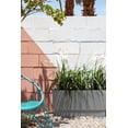 thumbnail image 3 of Veradek Demi Series 30" Long Plastic-Stone Planter - Gray 2 Pack, 3 of 10
