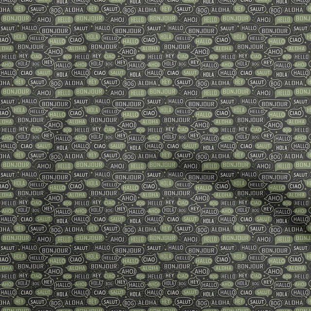 oneOone Cotton Poplin Olive Green Fabric Text Sewing Material Print Fabric By The Yard 56 Inch Wide