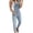 Light blue, variant on Bmisegm Women's Denim Ripped Overalls, Grey, S