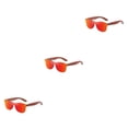 thumbnail image 4 of Decodeary Protection Bois Mode Lentille Colorée Options Monture Légère Rouge 3 Ensembles, 4 of 6