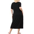 thumbnail image 3 of Agnes Orinda Nuisettes pour Femmes Grande Taille Fête des Mères Col Rond Manches Courtes Robe de Nuit Imprimé Chats Pyjamas Détente Maison avec Poche 3X Noir, 3 of 7